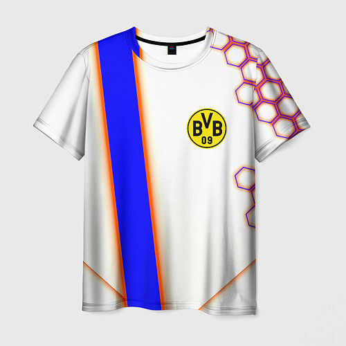 Мужская футболка Borussia geometry sport / 3D-принт – фото 1
