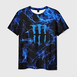 Мужская футболка Monster energy искры дымы