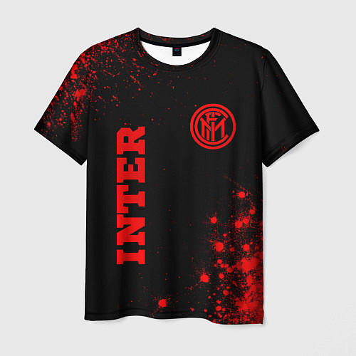 Мужская футболка Inter - red gradient вертикально / 3D-принт – фото 1