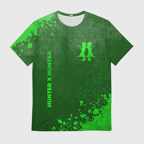Мужская футболка Hunter x Hunter - green gradient вертикально / 3D-принт – фото 1