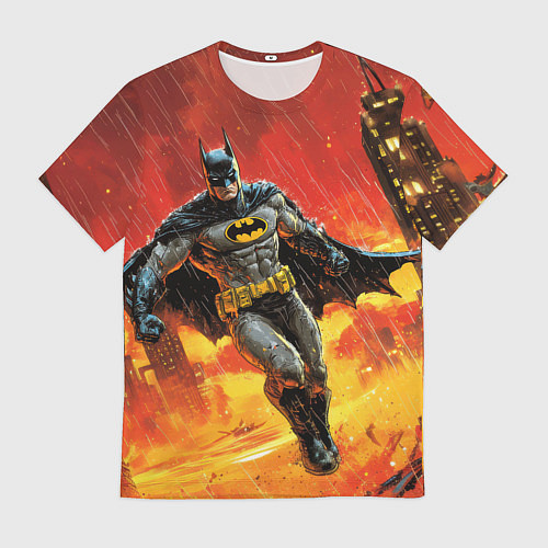 Мужская футболка Бэтмен застыл в воздухе / 3D-принт – фото 1