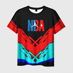 Футболка мужская NBA краски геометрия, цвет: 3D-принт