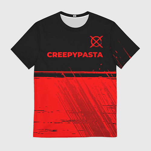 Мужская футболка CreepyPasta - red gradient посередине / 3D-принт – фото 1