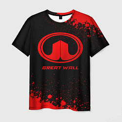 Футболка мужская Great Wall - red gradient, цвет: 3D-принт