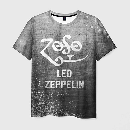 Мужская футболка Led Zeppelin - grey gradient / 3D-принт – фото 1