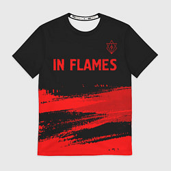 Футболка мужская In Flames - red gradient посередине, цвет: 3D-принт