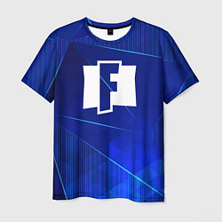 Футболка мужская Fortnite blue poly, цвет: 3D-принт