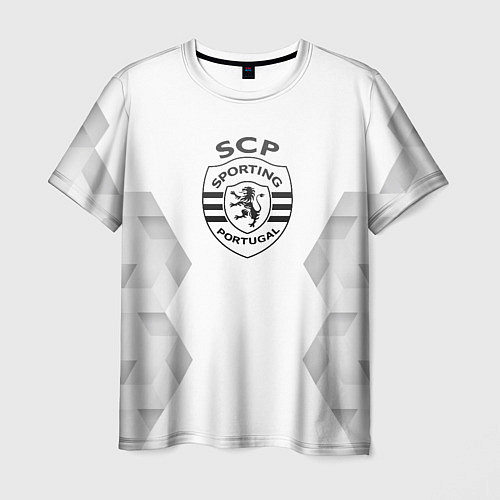 Мужская футболка Sporting white poly / 3D-принт – фото 1
