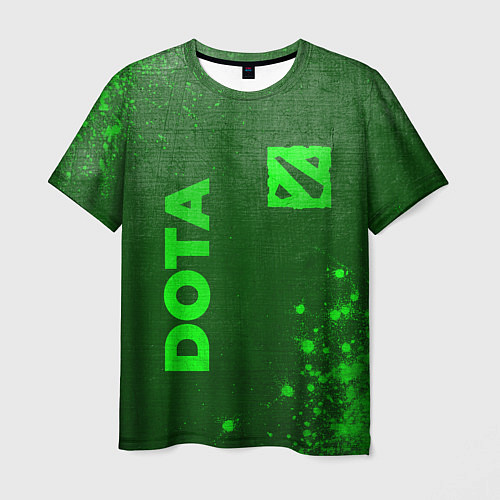 Мужская футболка Dota - green gradient вертикально / 3D-принт – фото 1