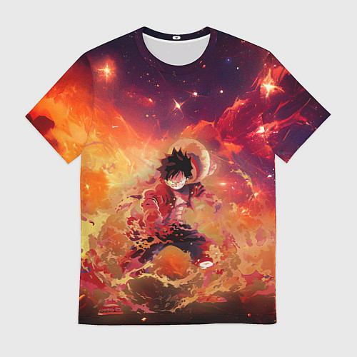 Мужская футболка Fire Luffy - One Piece / 3D-принт – фото 1