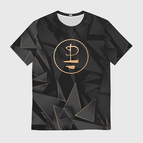 Мужская футболка Pink Floyd golden poly / 3D-принт – фото 1