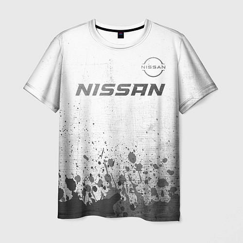 Мужская футболка Nissan - white gradient посередине / 3D-принт – фото 1