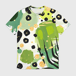 Мужская футболка Зеленый анималистичный паттерн