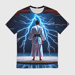 Футболка мужская Айкидоист и молния, цвет: 3D-принт