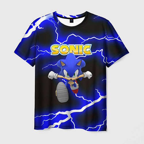 Мужская футболка Sonic storm electro / 3D-принт – фото 1