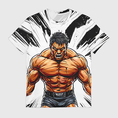 Мужская футболка Мощный реслер / 3D-принт – фото 1