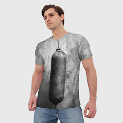 Футболка мужская Серая боксерская груша, цвет: 3D-принт — фото 2