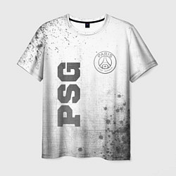 Мужская футболка PSG - white gradient вертикально