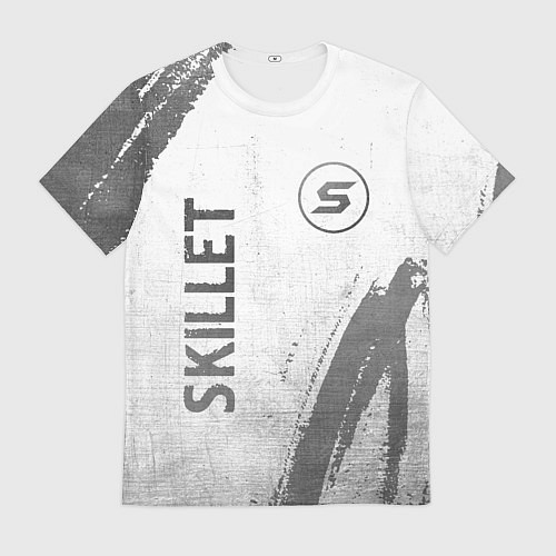 Мужская футболка Skillet - white gradient вертикально / 3D-принт – фото 1