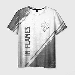 Мужская футболка In Flames - white gradient вертикально