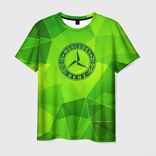 Мужская футболка Mercedes green poly / 3D-принт – фото 1