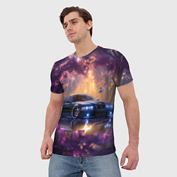 Футболка мужская БМВ Японская природа, цвет: 3D-принт — фото 2