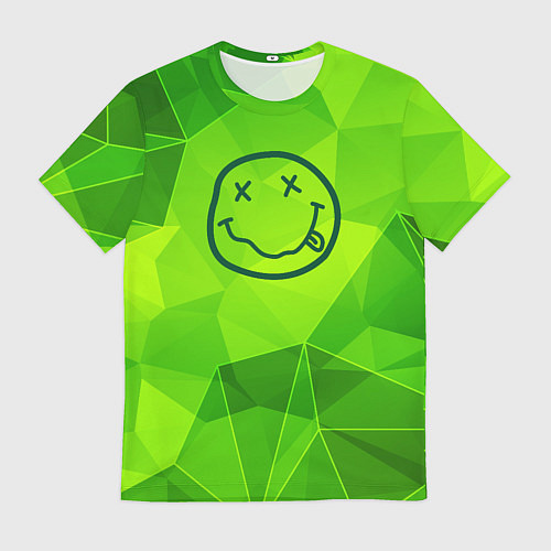 Мужская футболка Nirvana green poly / 3D-принт – фото 1