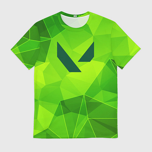 Мужская футболка Valorant green poly / 3D-принт – фото 1