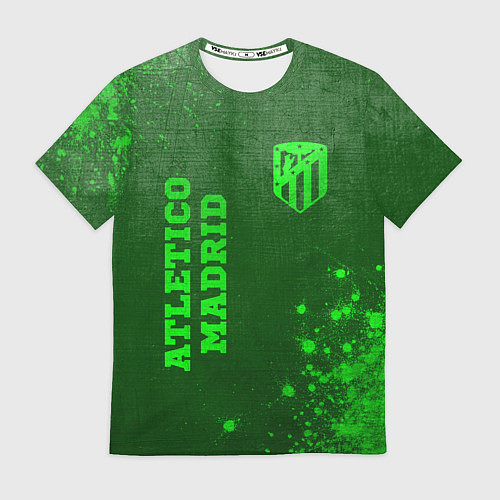 Мужская футболка Atletico Madrid - green gradient вертикально / 3D-принт – фото 1