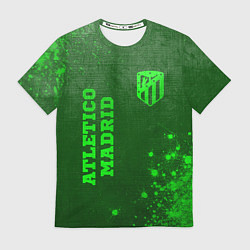 Футболка мужская Atletico Madrid - green gradient вертикально, цвет: 3D-принт