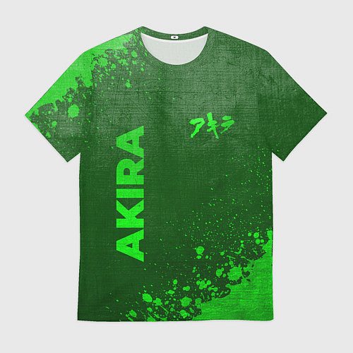 Мужская футболка Akira - green gradient вертикально / 3D-принт – фото 1