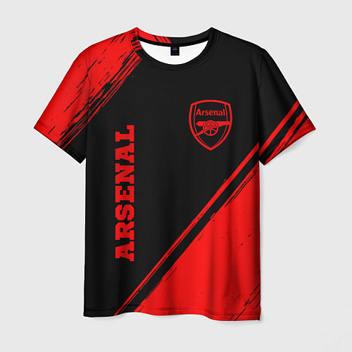 Мужская футболка Arsenal - red gradient вертикально / 3D-принт – фото 1
