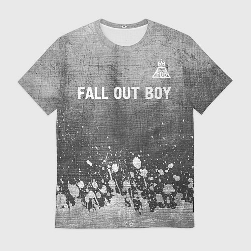 Мужская футболка Fall Out Boy - grey gradient посередине / 3D-принт – фото 1