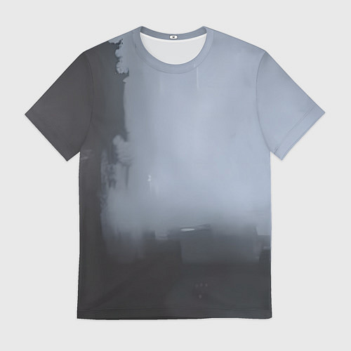Мужская футболка Абстракция с серым и черным / 3D-принт – фото 1