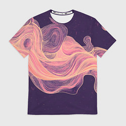 Мужская футболка Бежевые волны текстура