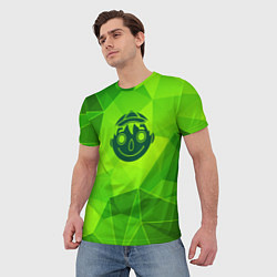 Футболка мужская Tomodachi Game green poly, цвет: 3D-принт — фото 2