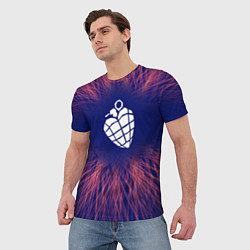 Футболка мужская Green Day red energy, цвет: 3D-принт — фото 2