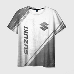 Футболка мужская Suzuki - white gradient вертикально, цвет: 3D-принт