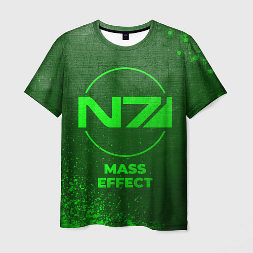 Мужская футболка Mass Effect - green gradient / 3D-принт – фото 1