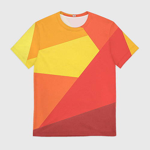 Мужская футболка Яркие треугольники / 3D-принт – фото 1