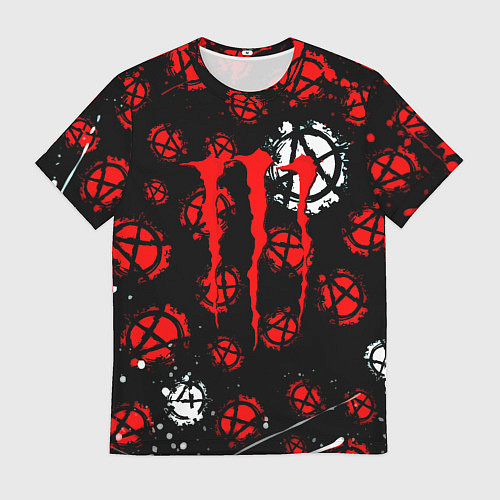 Мужская футболка Monster energy anarhy / 3D-принт – фото 1