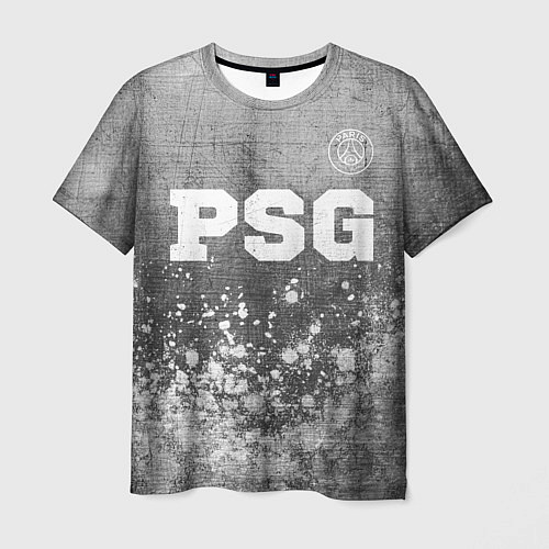 Мужская футболка PSG - grey gradient посередине / 3D-принт – фото 1