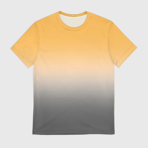 Мужская футболка Бледный жёлто-серый градиент / 3D-принт – фото 1