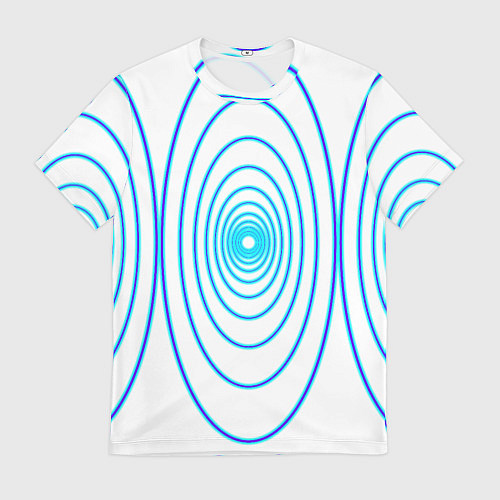Мужская футболка Овалы с свечением / 3D-принт – фото 1