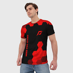 Футболка мужская Need for Speed - red gradient вертикально, цвет: 3D-принт — фото 2