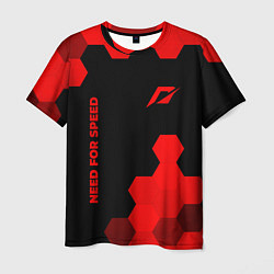 Мужская футболка Need for Speed - red gradient вертикально