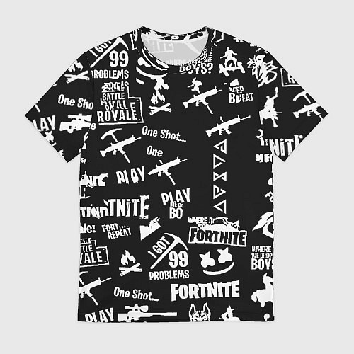 Мужская футболка Черно белые логотипы игр / 3D-принт – фото 1