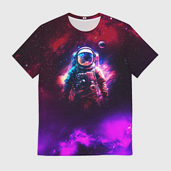 Мужская футболка Космонавт пламенный