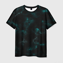 Мужская футболка Color black turquoise