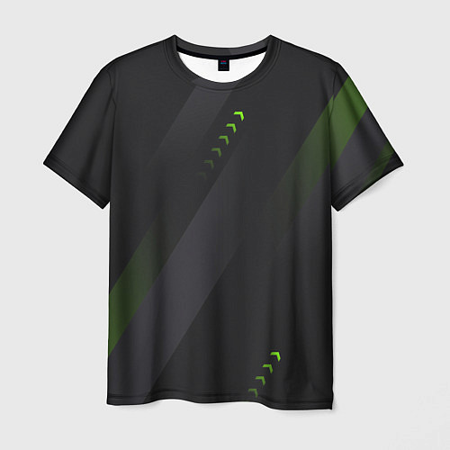 Мужская футболка Color black green / 3D-принт – фото 1